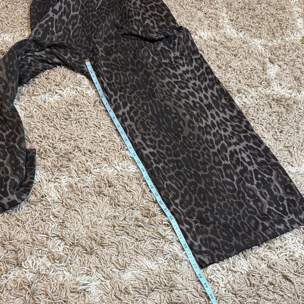 BEULAHSTYLE Leopard Print Wide Leg Pants size M/L - Picture 10 of 13